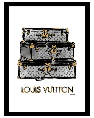 Fairchild Paris Louis Vuitton Travel Trunks Framed Print Wall Art In Black