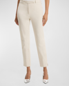 Theory Bistretch High-waist Tapered Crop Pants In New Sand