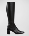 GUCCI ONYX LEATHER KNEE BOOTS