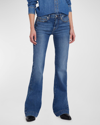 7 FOR ALL MANKIND DOJO FLARE TROUSER JEANS WITH STUDS