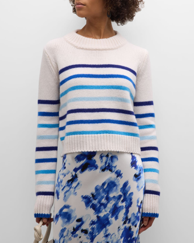 La Ligne Mini Marin Striped Sweater In Cream