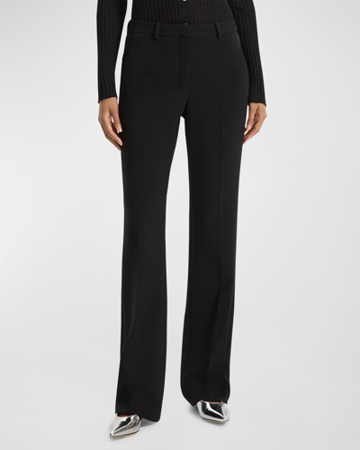 Theory Admiral Crepe Slim Full-length Trousers In Black