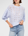 Joie Concetta Blouson-sleeve Knit Sweater In Serenity