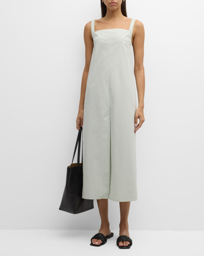 Loulou Studio Makeen Poplin Midi Dress In Powder Green