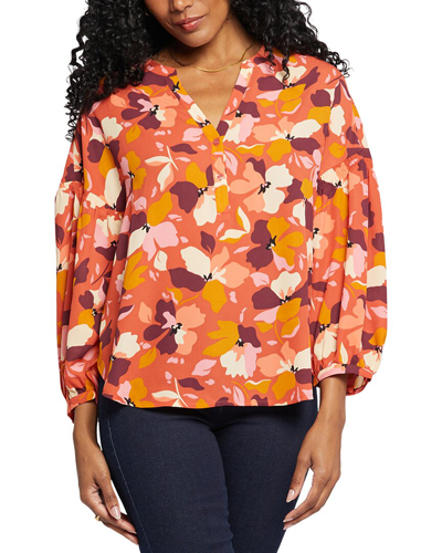 Nydj Paulina Peasant Blouse In Gingervale