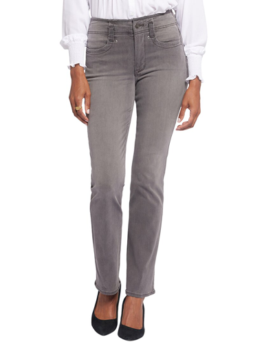 Nydj Marilyn Smokey Mountain High-rise Straight Leg Jean In Grey