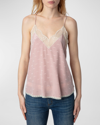 Zadig & Voltaire Christy Jacquard Wings Tank Top In Primerose