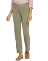 Nydj Petites Emma High Rise Relaxed Slender Straight Jeans In Avocado In Green