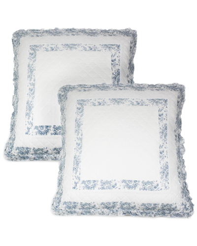 Melange Home Soft Garden Ruffle & Crochet Euro Cover Set