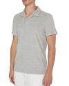 ONIA ONIA TOWEL TERRY JOHNNY COLLAR POLO SHIRT