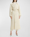 Theory Single-breasted Wrap Trench Coat In Sand