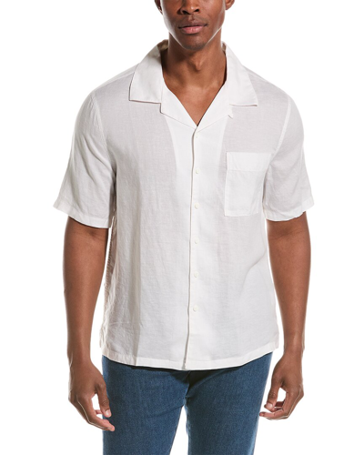 Onia Jack Air Linen-blend Shirt In White