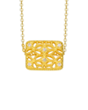 Genevive 14k Plated Cz Classic Necklace