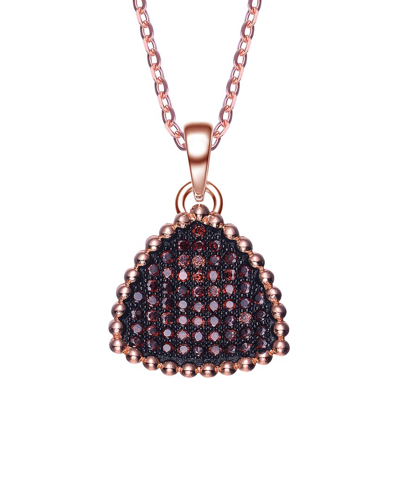 Genevive 18k Rose Gold Plated Cz Pendant