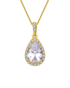 Genevive 14k Plated Cz Pendant