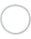 Genevive Silver Cz Tennis Necklace