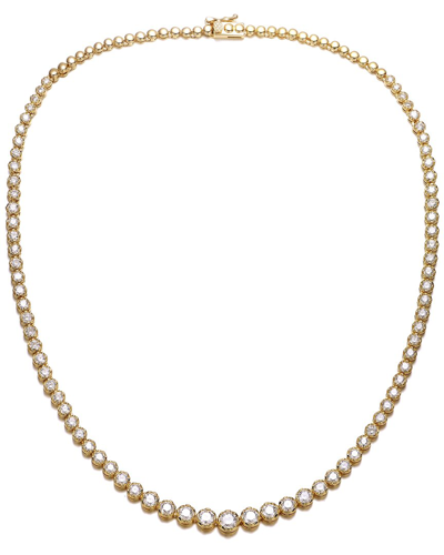 Genevive Cz Tennis Necklace In Gold