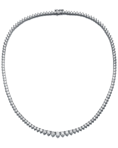 GENEVIVE GENEVIVE SILVER CZ TENNIS NECKLACE