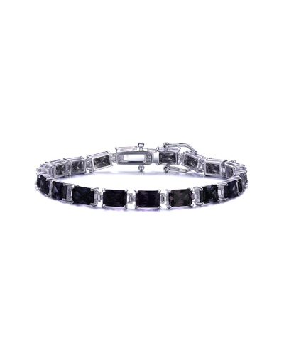 Genevive Silver Cz Tennis Bracelet In Metallic