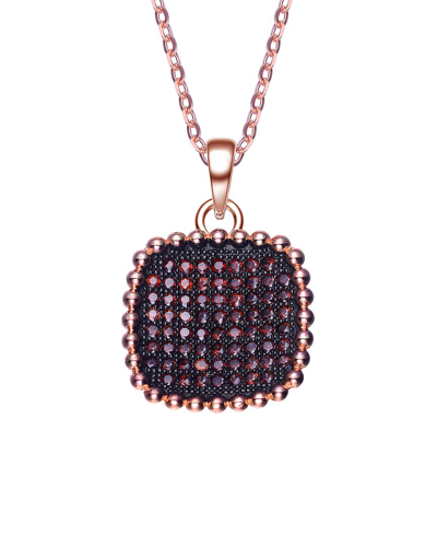 Genevive 18k Rose Gold Plated Cz Pendant