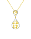 Genevive Two-tone Cz Statement Pendant