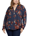 Nydj Becky Womens Plaid Polyester Blouse