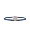 ALOR ALOR CLASSIQUE 18K ROSE GOLD 0.16 CT. TW. DIAMOND CABLE BANGLE BRACELET