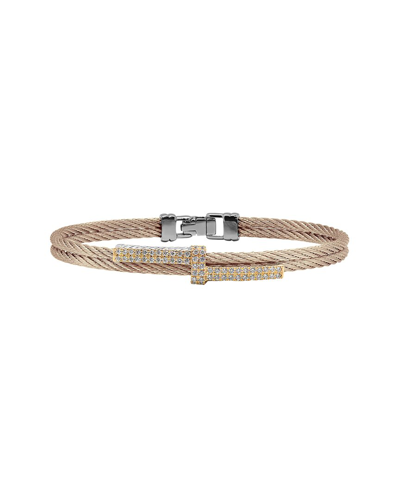 Alor Classique 18k 0.51 Ct. Tw. Diamond Cable Bangle Bracelet In Gold