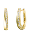 Rachel Glauber 14k Plated Cz Hoops