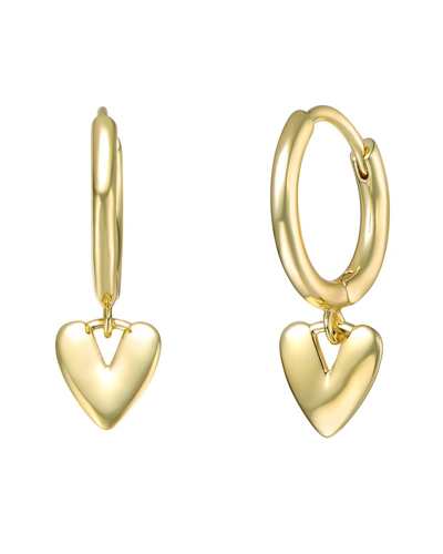 Rachel Glauber 14k Plated Cz Hoops In Gold