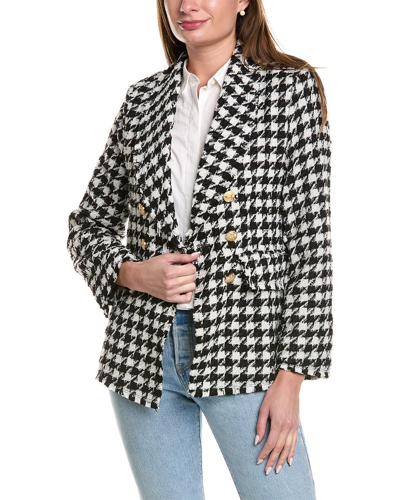 To My Lovers Houndstooth Blazer In Black