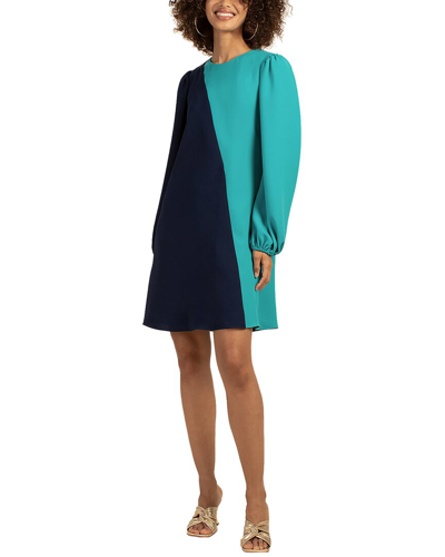 Trina Turk Relaxed Fit Echo Dress In Atlas Teal/ink