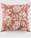 HOME COLLECTION DISTRESSED FLORAL COTTON THROW PILLOW