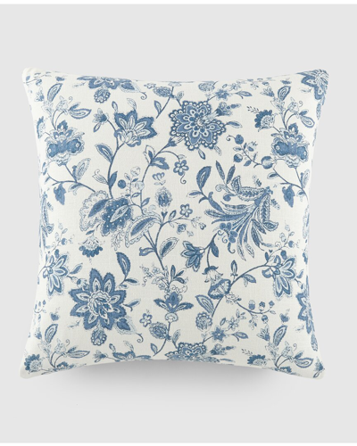 Home Collection Elegant Patterns Cotton Throw Pillow In Blue