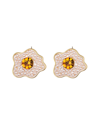 Eye Candy La Pearl Sunny Side Studs In Multi