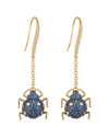 EYE CANDY LA EYE CANDY LA CZ LEXY BEETLE DANGLE EARRINGS