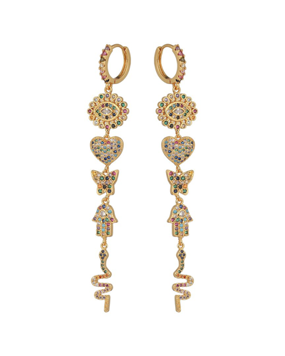 Eye Candy La Cz Andrea Motif Earrings In Gold