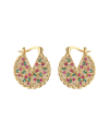 Eye Candy La Cz Pizza To My Heart Loop Earrings