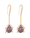 Eye Candy La Cz Lexy Beetle Dangle Earrings