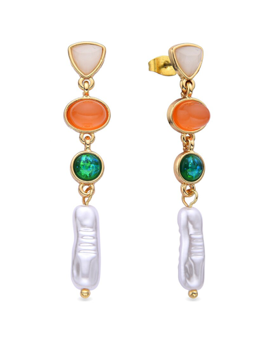 Eye Candy La Pearl Louise Drop Earrings In Multi