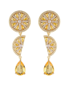 Eye Candy La Cz Lemon Squeeze Drop Earrings
