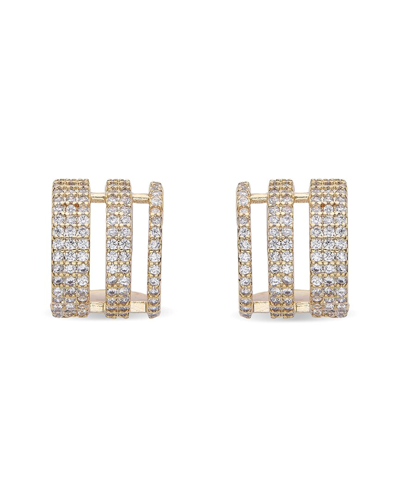 Eye Candy La Cz Nina Half Huggie Studs In Gold