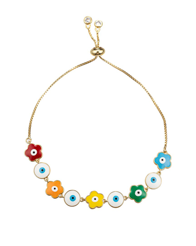 Eye Candy La Eye + Flower Bracelet In Multi