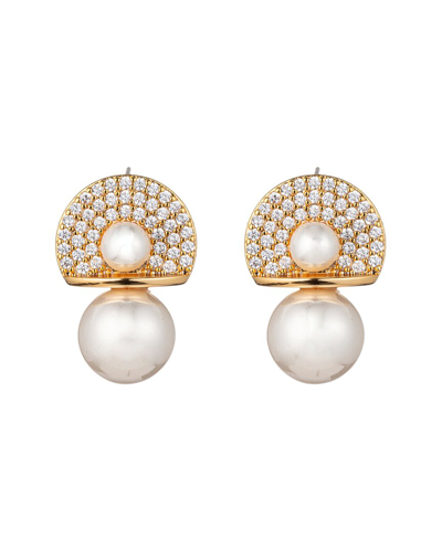 Eye Candy La Pearl Cz Aurora Drop Earrings In Gold