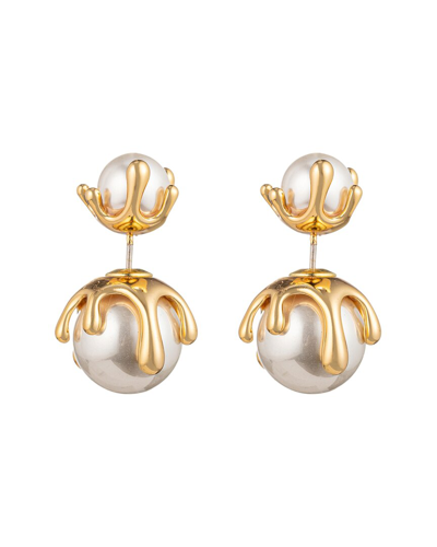 Eye Candy La Pearl Lucia Golden Drop Earrings