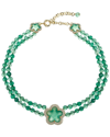 Eye Candy La Agate Yasmin Beaded Statement Necklace