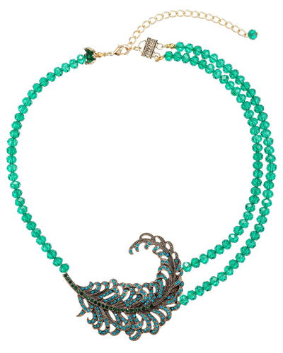 Eye Candy La Giorgia Father Beaded Necklace In Green