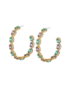 EYE CANDY LA EYE CANDY LA CZ BEATRICE LOOP RAINBOW EARRINGS