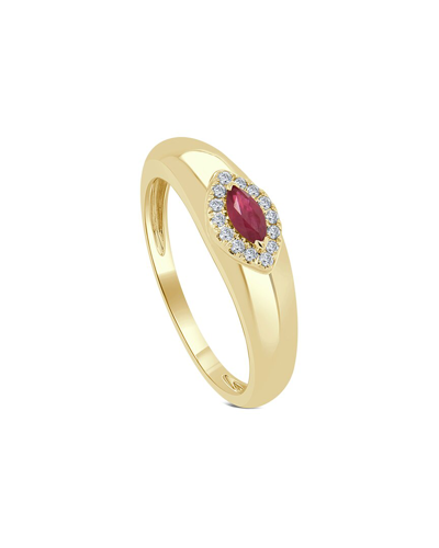Sabrina Designs 14k 0.28 Ct. Tw. Diamond & Ruby Ring In Gold