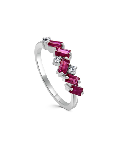 Sabrina Designs 14k 1.05 Ct. Tw. Diamond & Ruby Cocktail Ring In Metallic